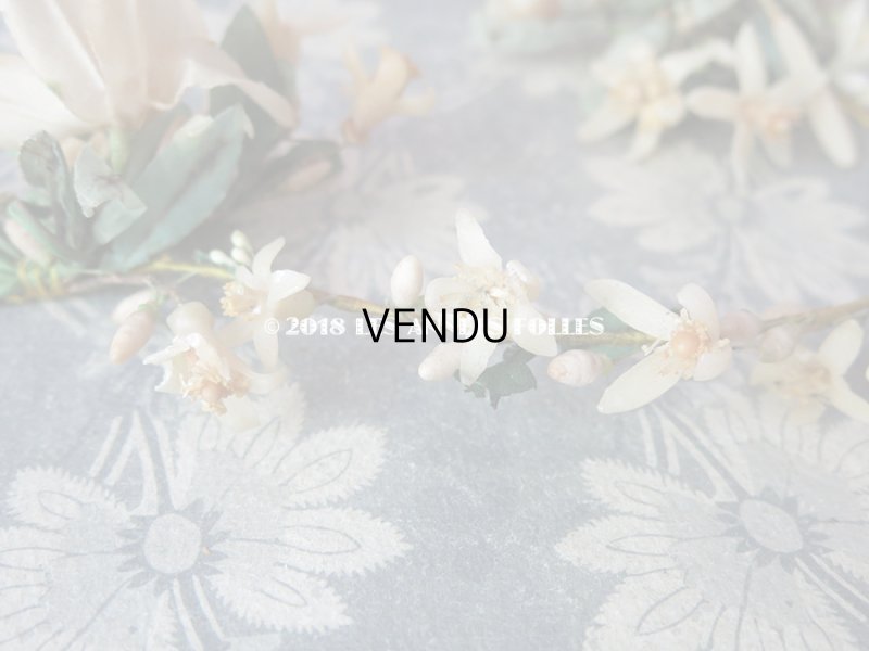 画像9: 1900年代 アンティーク ワックスフラワーのヘッドリース 白百合 & オレンジブロッサム ウェディング 結婚式 ティアラ