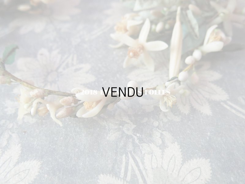 画像7: 1900年代 アンティーク ワックスフラワーのヘッドリース 白百合 & オレンジブロッサム ウェディング 結婚式 ティアラ