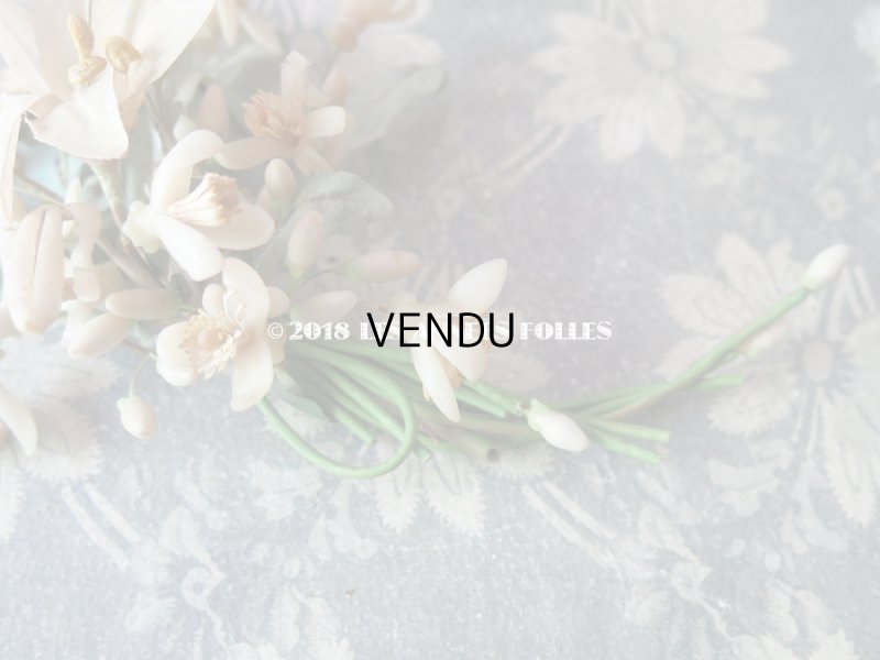 画像4: 1900年代 アンティーク ワックスフラワーのヘッドリース 白百合 & オレンジブロッサム ウェディング 結婚式 ティアラ