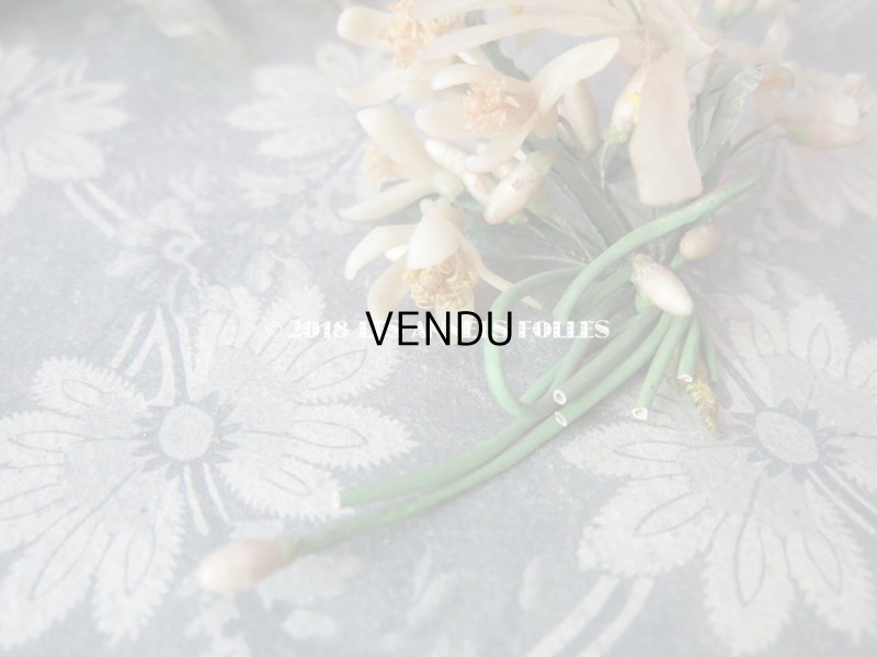 画像12: 1900年代 アンティーク ワックスフラワーのヘッドリース 白百合 & オレンジブロッサム ウェディング 結婚式 ティアラ