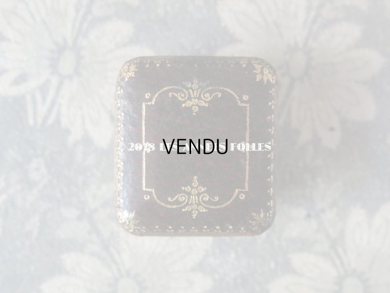 画像3: アンティーク ジュエリーボックス リングボックス 金彩入り グレナディンレッド