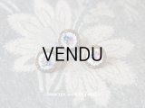 アンティーク エナメル ボタン 薔薇 ハンドペイント ゴールドレリーフ 10mm