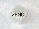 アンティーク とても小さなジュエリーボックス  金彩入り グリーン