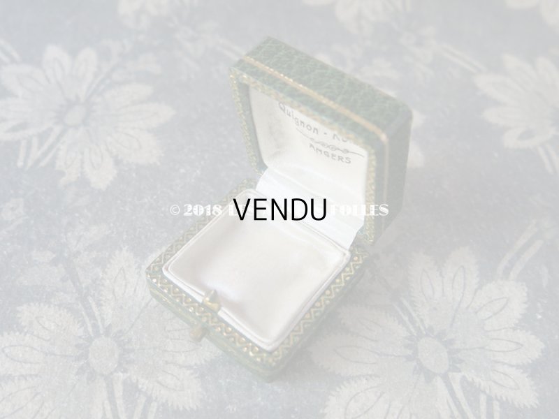 画像5: アンティーク とても小さなジュエリーボックス  金彩入り グリーン