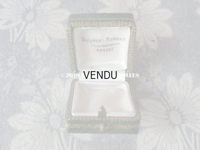 画像6: アンティーク とても小さなジュエリーボックス  金彩入り グリーン