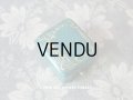 アンティーク 鈴蘭のジュエリーボックス ターコイズブルー