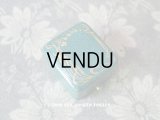 アンティーク 鈴蘭のジュエリーボックス ターコイズブルー