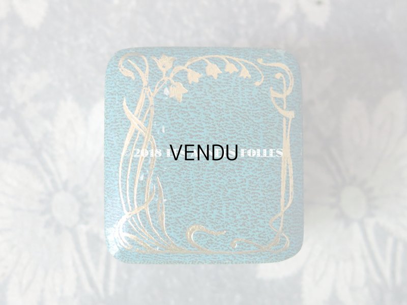 画像3: アンティーク 鈴蘭のジュエリーボックス ターコイズブルー