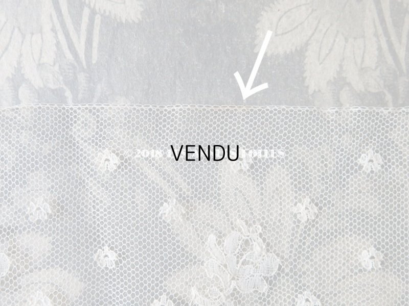 画像8: 1900年代 アンティーク 薔薇模様 手編みのレース 1.39m