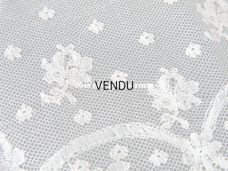 画像5: 1900年代 アンティーク 薔薇模様 手編みのレース 1.39m