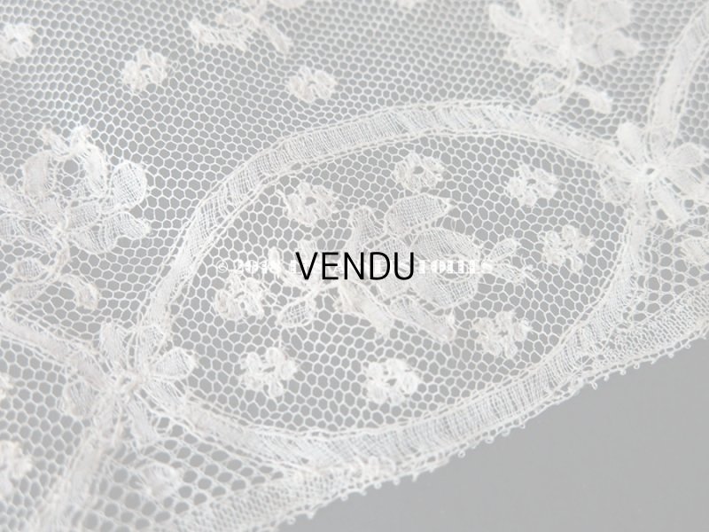 画像4: 1900年代 アンティーク 薔薇模様 手編みのレース 1.39m