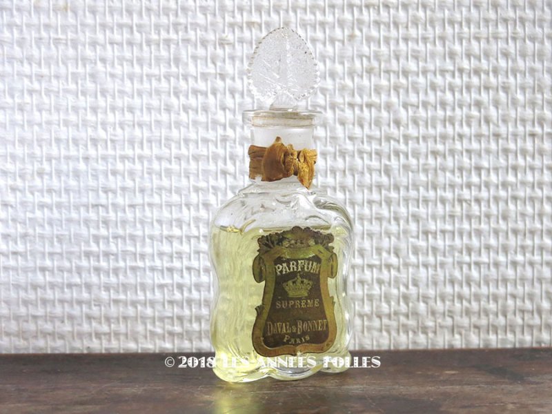 画像1: 1900年代 アンティーク 王冠のパフュームボトル PARFUM SUPREME - DEVAL & BONNET PARIS -