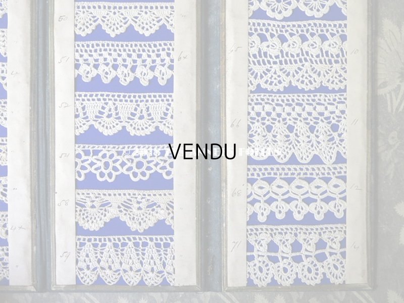 画像9: 19世紀末 アンティーク クロシェレースのサンプラー  45種