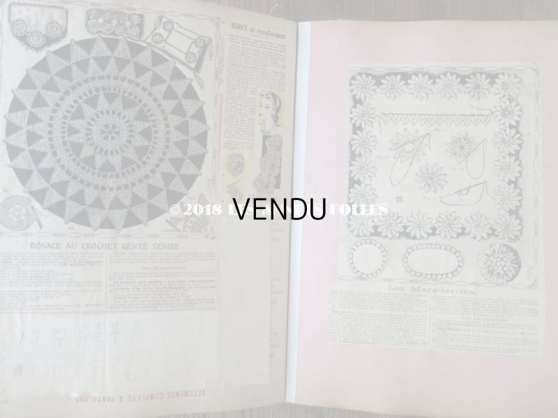 画像9: アンティーク クロシェレースのサンプラー