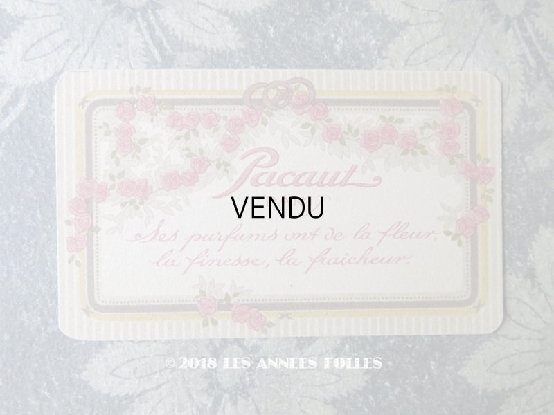 画像1: アンティーク 薔薇のガーランドのパフュームカード - PACAUT PARIS -
