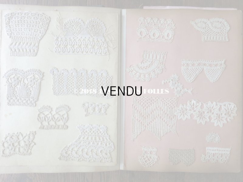 画像8: アンティーク クロシェレースのサンプラー