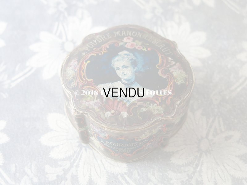 画像5: アンティーク パウダーボックス POUDRE MANON LESCAUT - A. BOURJOIS&CIE PARIS -