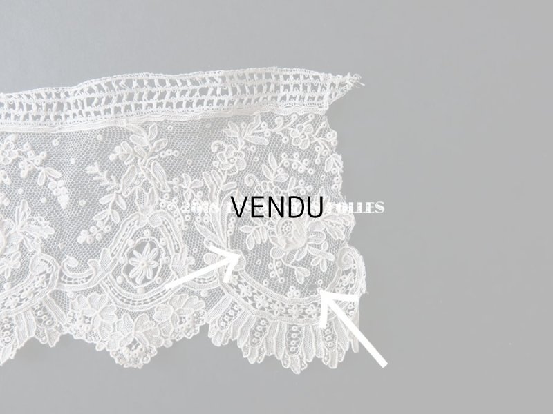 画像10: 19世紀末 アンティーク ニードルレース ポワンドローズ  【ポワン・ド・ガーズ】　【ポワン・ド・ローズ】 75cm