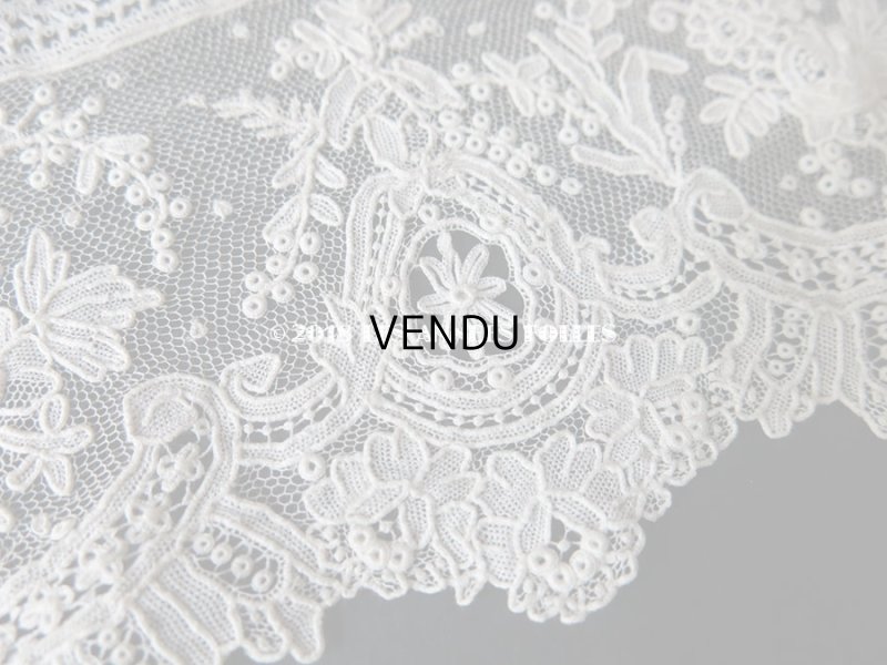 画像4: 19世紀末 アンティーク ニードルレース ポワンドローズ  【ポワン・ド・ガーズ】　【ポワン・ド・ローズ】 75cm
