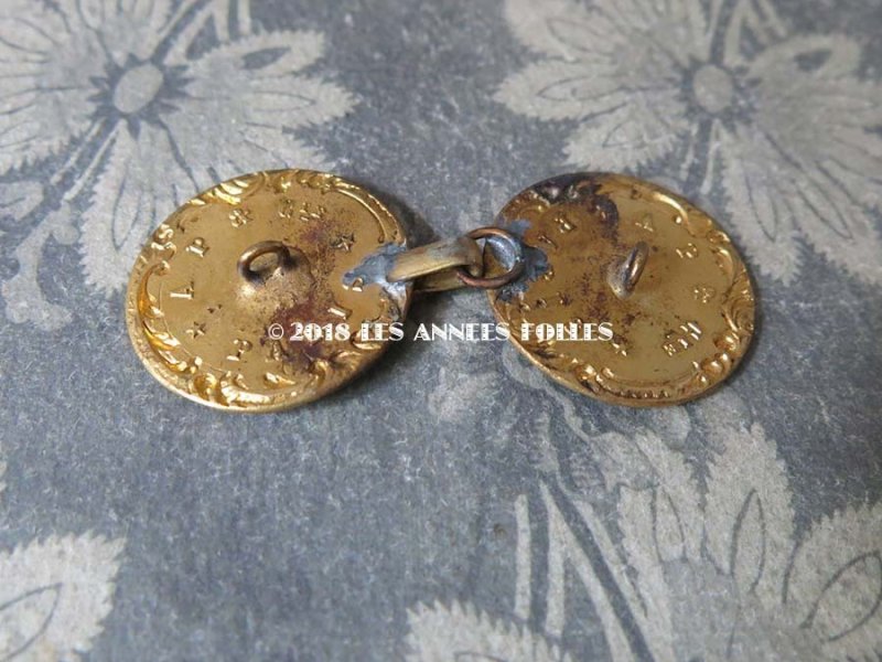 画像3: 19世紀 アンティーク バックル 薔薇のハンドペイント エナメル加工