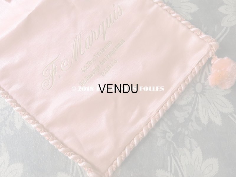 画像9: 未使用 1900年代 アンティーク 【 ショコラ・フランソワ・ マルキ 】　のお菓子袋  シルク製 - CHOCOLAT FRANCOIS MARQUIS PARIS -