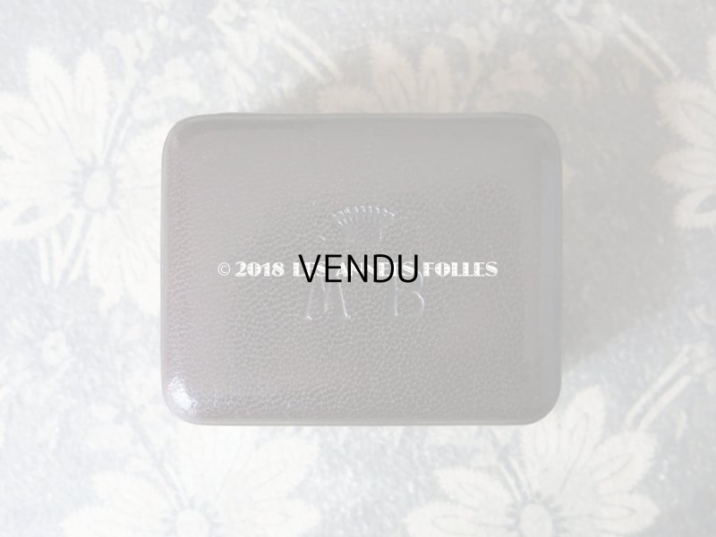 画像3: アンティーク 本革 ジュエリーボックス 王冠 & モノグラム　【MB】 