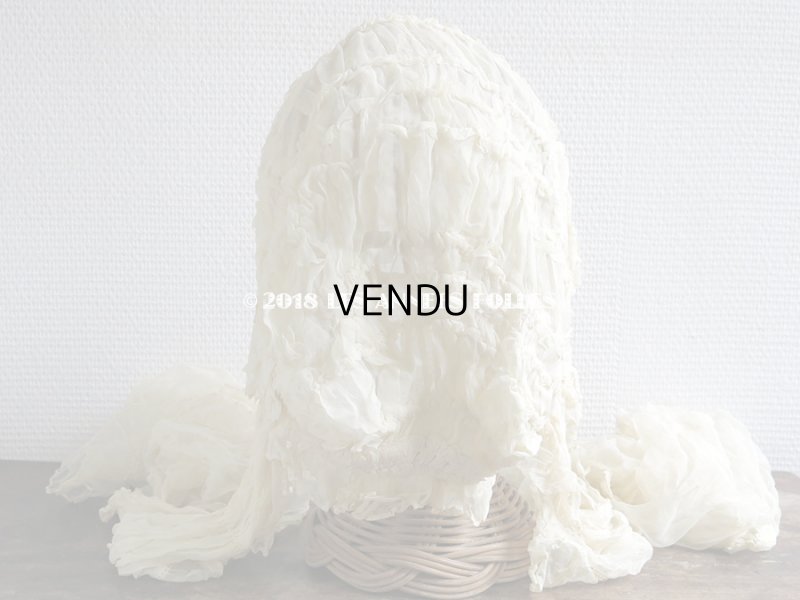 画像4: アンティーク マリアージュのヘッドドレス シルクオーガンジーのフリル