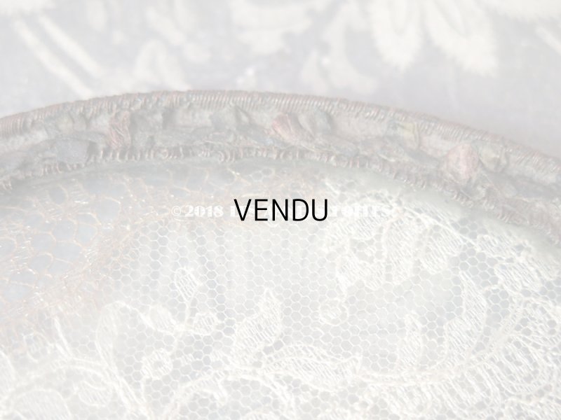 画像4: 19世紀末 アンティーク トレイ　ロココトリム＆レースの装飾 小物入れ