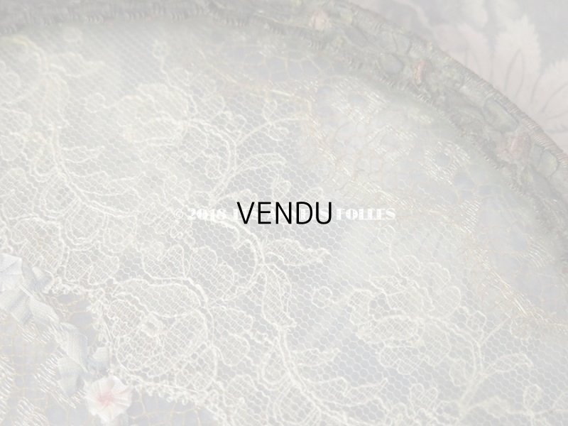 画像6: 19世紀末 アンティーク トレイ　ロココトリム＆レースの装飾 小物入れ