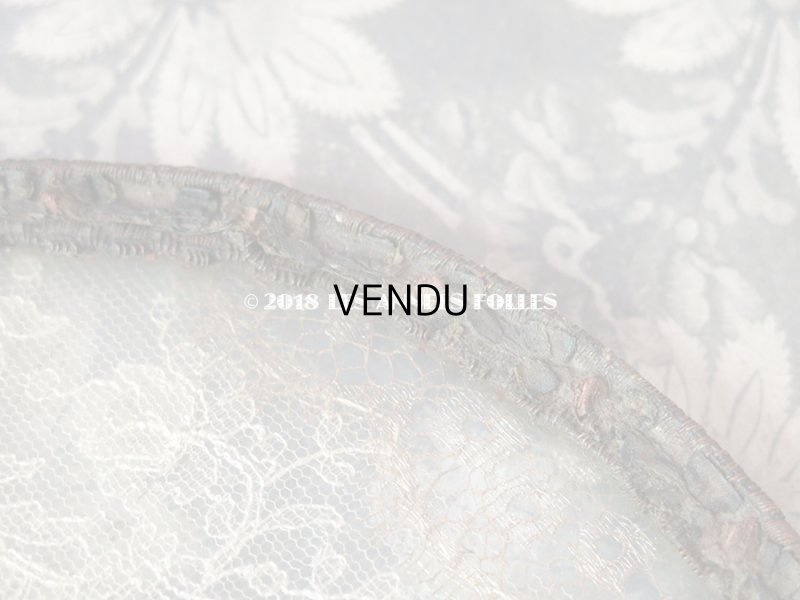 画像5: 19世紀末 アンティーク トレイ　ロココトリム＆レースの装飾 小物入れ