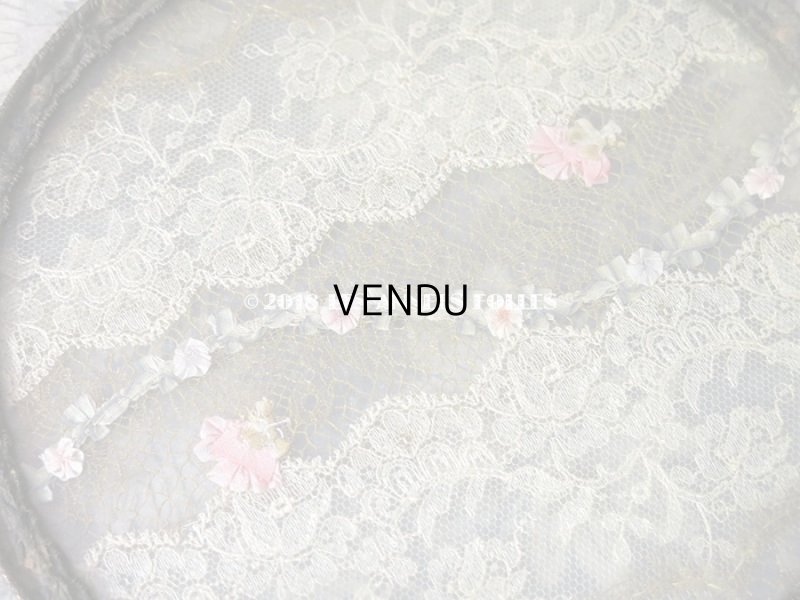 画像3: 19世紀末 アンティーク トレイ　ロココトリム＆レースの装飾 小物入れ