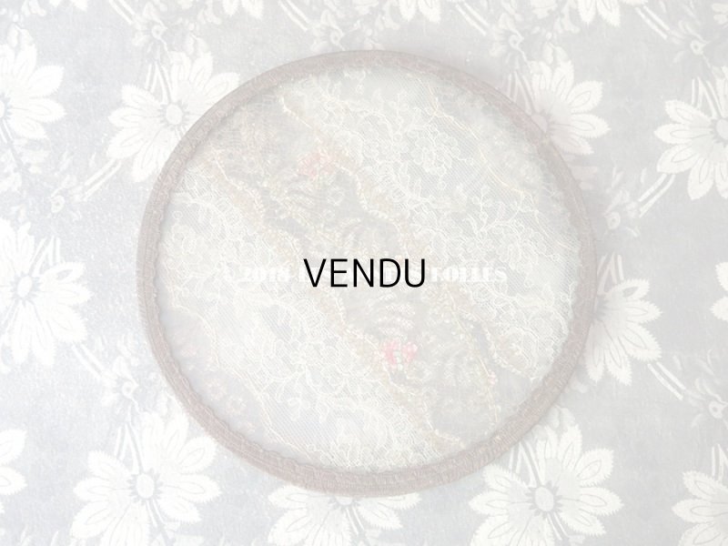 画像7: 19世紀末 アンティーク トレイ　ロココトリム＆レースの装飾 小物入れ