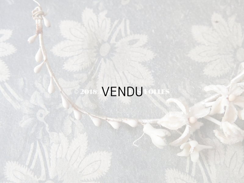 画像3: 1900年代 アンティーク ワックスフラワーのヘッドリース オレンジブロッサム ウェディング 結婚式 ティアラ