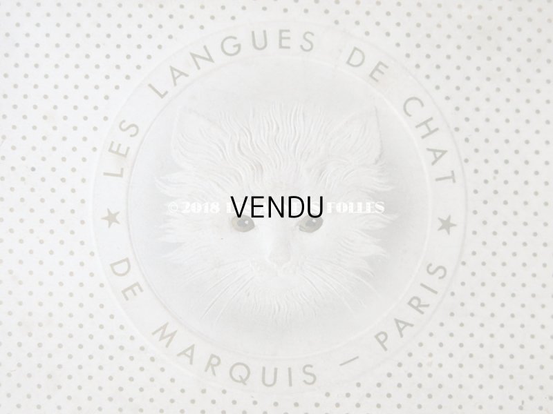 画像3: アンティーク 『ショコラ・フランソワ・ マルキ』 ラングドシャのお菓子箱  LES LANGUES DE CHAT - CHOCOLAT FRANCOIS MARQUIS PARIS -