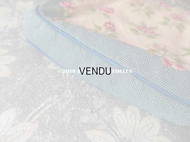 画像12: 19世紀末 アンティーク  オモニエール 薔薇模様 ニードルポイント シルバー製のフレーム