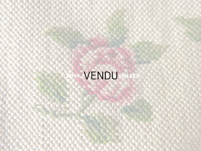 画像5: 19世紀末 アンティーク  オモニエール 薔薇模様 ニードルポイント シルバー製のフレーム