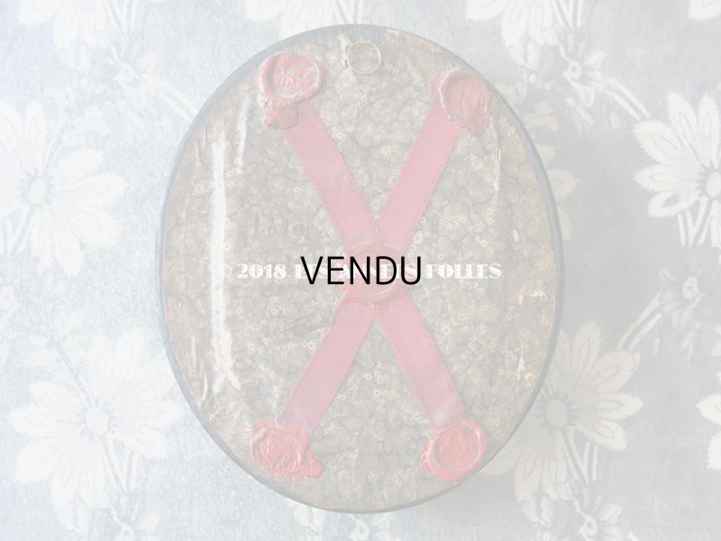 画像7: 19世紀 アンティーク ルリケール 聖遺物のガラスフレーム  聖人の遺品