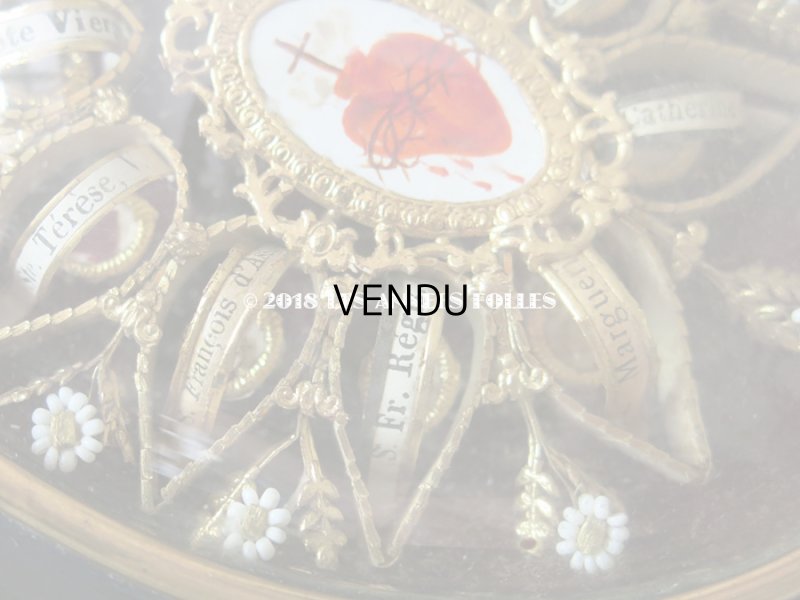 画像4: 19世紀 アンティーク ルリケール 聖遺物のガラスフレーム  聖人の遺品