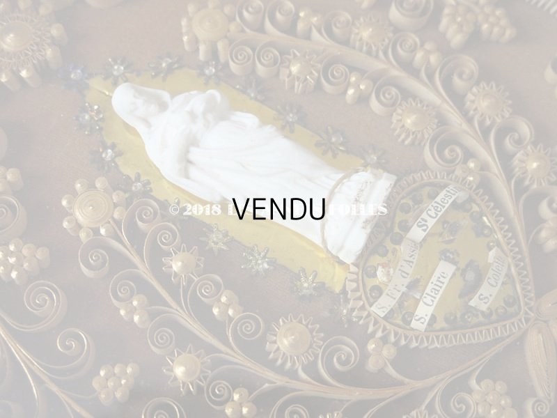 画像4: 19世紀 アンティーク ルリケール　聖遺物のガラスフレーム  聖人の遺品