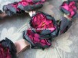 画像8: ＊蚤の市＊アンティーク 薔薇の布花のガーランド ドレスの装飾