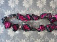 画像4: アンティーク 薔薇の布花のガーランド ドレスの装飾