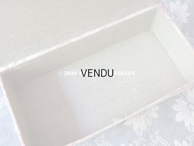 画像19: 1900年代 アンティーク カルトナージュチェスト  薔薇模様 ミラー付