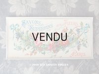 アンティーク ソープラベル 薔薇のガーランド SAVONS SUPERFINS AUX FLEURS