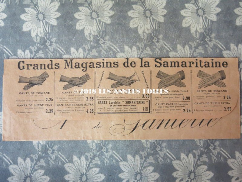 画像5: 1900年代 アンティーク グローブ用 天使の紙袋 GANTS LAVABLES SAMARITAINE - GRANDS MAGASINS DE LA SAMARITAINE -