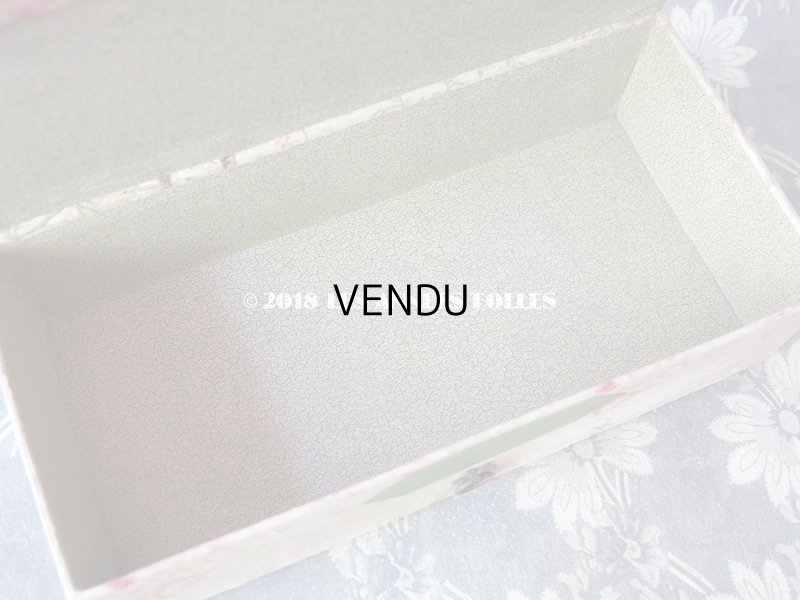 画像16: 1900年代 アンティーク カルトナージュチェスト  薔薇模様 ミラー付