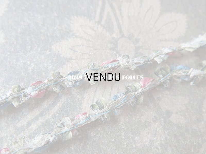 画像5: 19世紀末 アンティーク シルク製 ロココトリム 淡いピンク ロココリボン 43cm