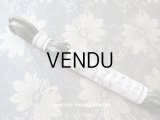 19世紀末 アンティーク シルク製 極細  5mm幅 ベルベットリボン 7.9〜10m  ダブルフェイス  オリーブグリーン