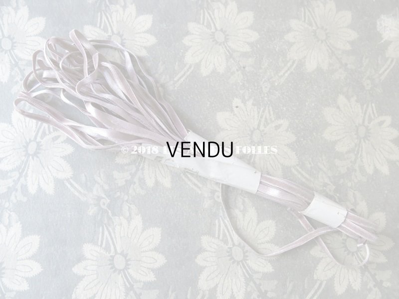 画像7: 19世紀末 アンティーク シルク製 極細 ベルベットリボン  ダブルフェイス 5mm幅 ラベンダー