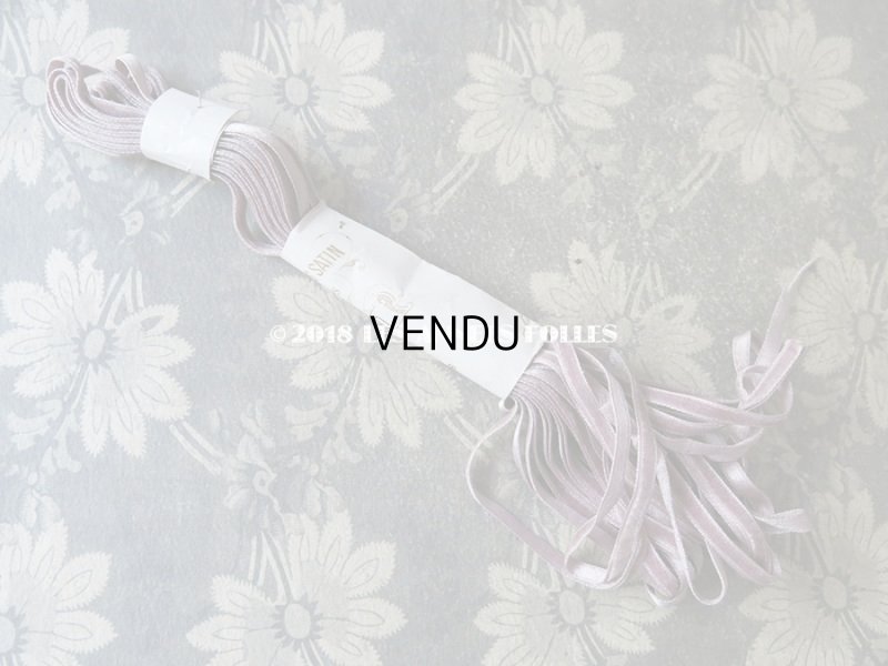 画像3: 19世紀末 アンティーク シルク製 極細 ベルベットリボン  ダブルフェイス 5mm幅 ラベンダー