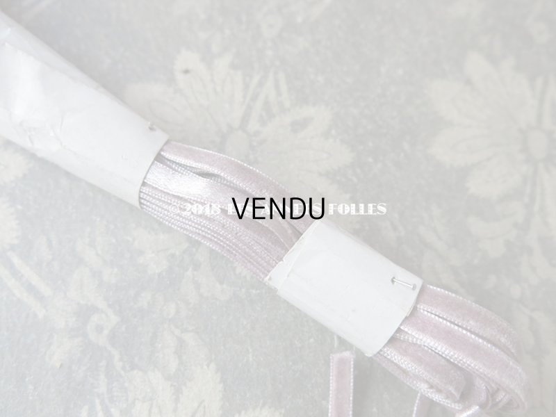 画像10: 19世紀末 アンティーク シルク製 極細 ベルベットリボン  ダブルフェイス 5mm幅 ラベンダー